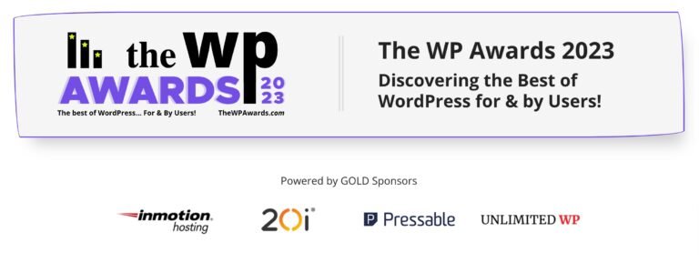 The WP Awards 2023 The Best of WordPress for by Users